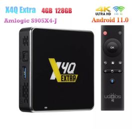 ТВ-приставка Ugoos X4Q Extra на Android 11, 4 ГБ ОЗУ, 128 ГБ ПЗУ, Wi-Fi 2,4/5G, 1000 Мбит/с, 4K HDR.