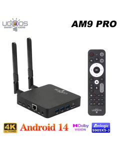 UGOOS AM9 Pro Smart-TV-Box Amlogic S905X5-J Cortex-A510 LPDDR5 4GB 64GB Wi-Fi6 BT5.3 Android 14 Dolby Vision 
