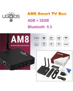 Ugoos AM8 Amlogic S928X-J Android 11.0 4 Go de RAM 32 Go de ROM Bluetooth 5.3 8K Smart Mini TV Box
